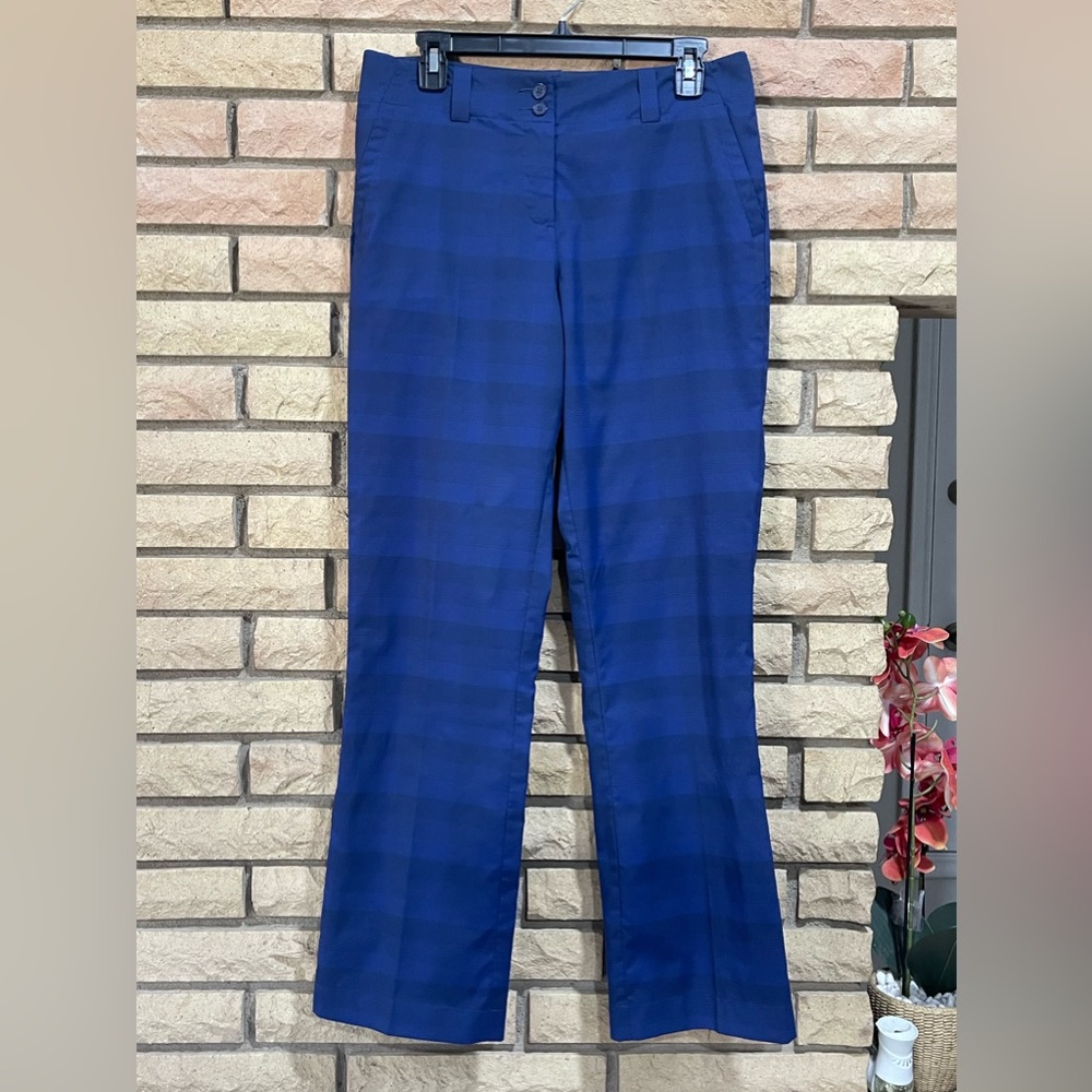 Nike Golf Dri-Fit Pants Women's Size 8 / M  Blue Active Golfing Flat Front